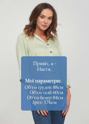 Салатова літня блуза H&M