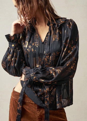 Чёрная блуза SHEIN