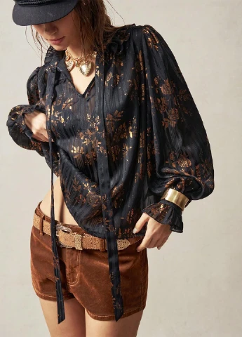 Чёрная блуза SHEIN