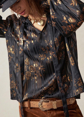 Чёрная блуза SHEIN