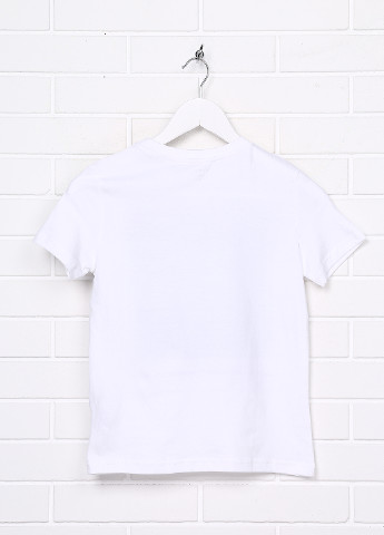 Белая летняя футболка с коротким рукавом Kiabi