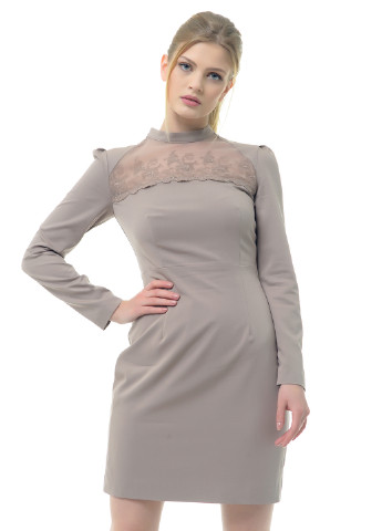 Серое кэжуал платье Arefeva однотонное