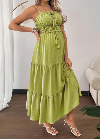 Зелена кежуал плаття для вагітних SHEIN однотонна