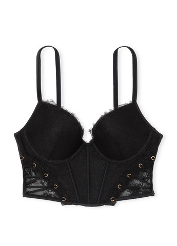 Чорний демісезонний комплект (бюстгалтер, труси) Victoria's Secret