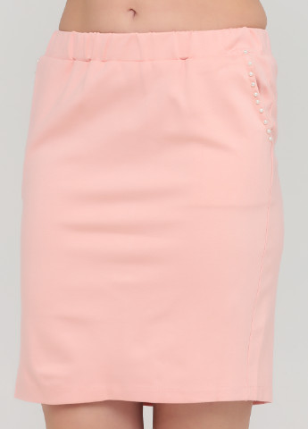 Светло-розовая кэжуал однотонная юбка No Brand