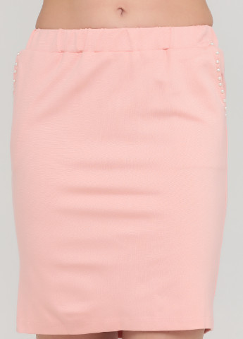 Светло-розовая кэжуал однотонная юбка No Brand