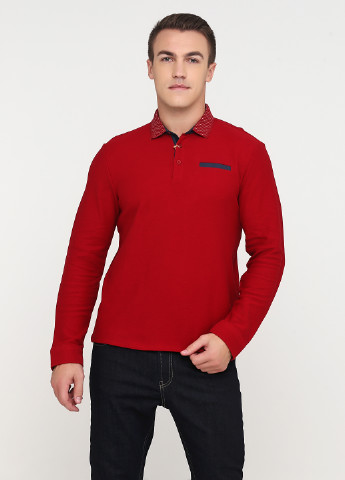 Красная футболка-поло для мужчин Madoc Jeans однотонная