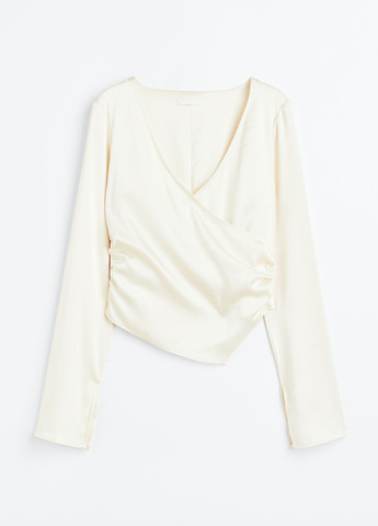Молочна блуза на запах H&M