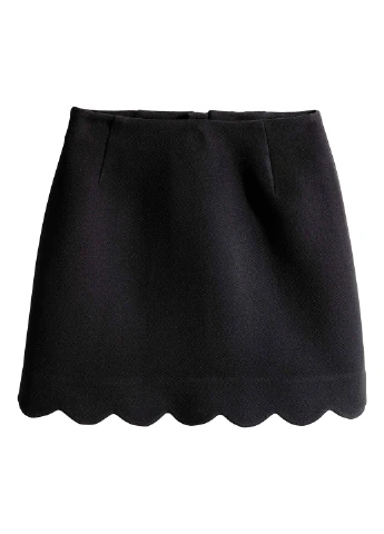 Черная кэжуал юбка H&M мини