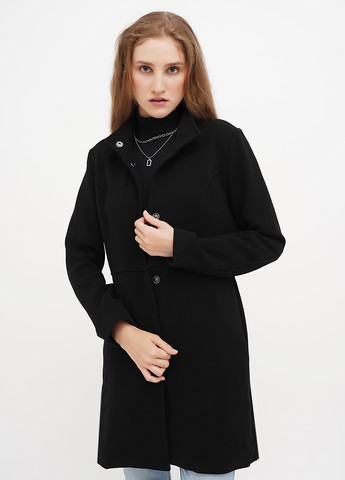 Чорне демісезонне Пальто однобортне Terranova