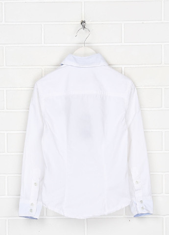 Белая кэжуал рубашка однотонная Type A-1