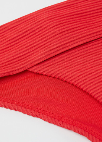 Купальні труси H&M сліп однотонні червоні пляжні поліестер