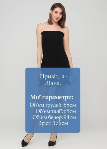 Чорна кежуал сукня Boohoo однотонна