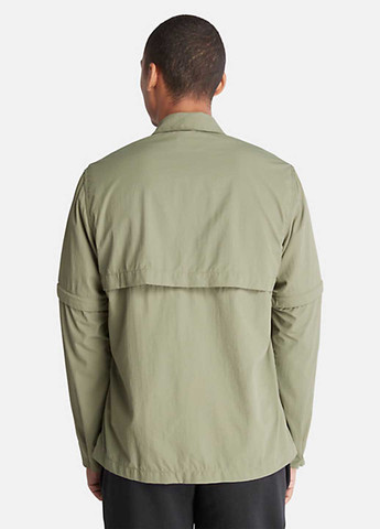 Оливковая кэжуал рубашка однотонная Timberland