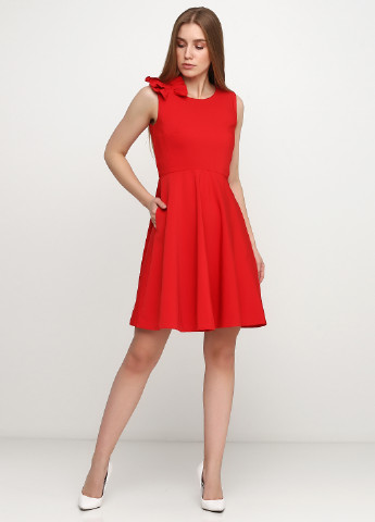 Красное кэжуал платье клеш Sinequanone однотонное