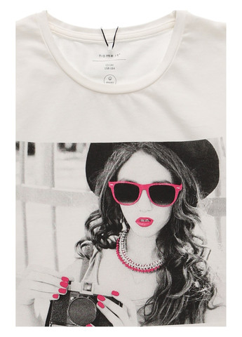 Белая летняя футболка Name it