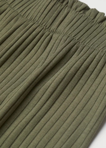 Хаки кэжуал летние брюки H&M