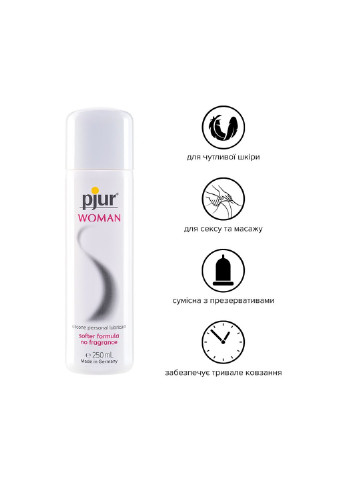 Змазка на силіконовій основі Woman 250 мл, без ароматизаторів та консервантів спеціально для не Pjur (254583385)
