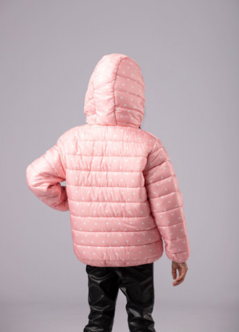 Розовая демисезонная флисовая демисезонная куртка для девочки MDM