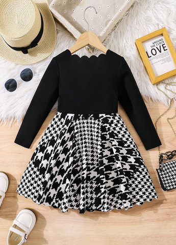 Чорно-біла сукня SHEIN (331738896)