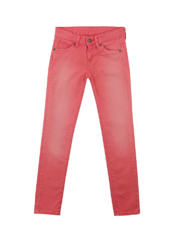 Красные джинсовые демисезонные со средней талией брюки Pepe Jeans