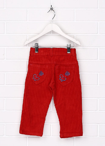 Красные кэжуал демисезонные прямые брюки Combix