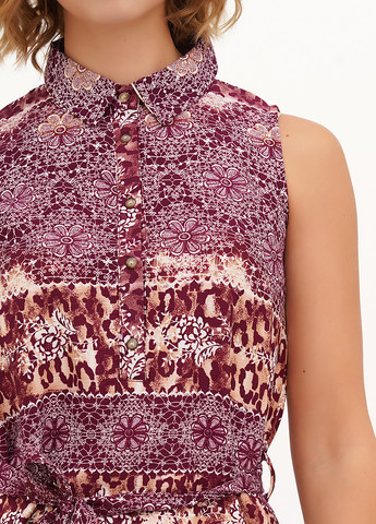 Фіолетова кежуал сукня сукня-сорочка Imperial з квітковим принтом