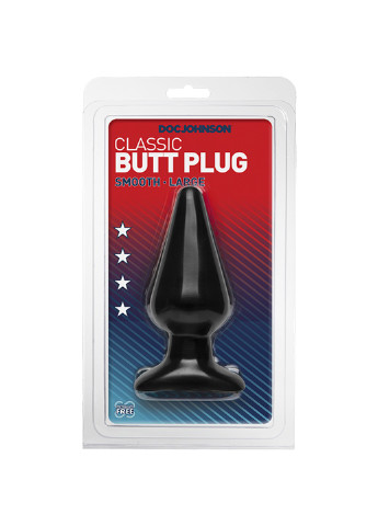 Анальная пробка Smooth Classic Large - Black, макс. диаметр 5,7см Doc Johnson (254953771)
