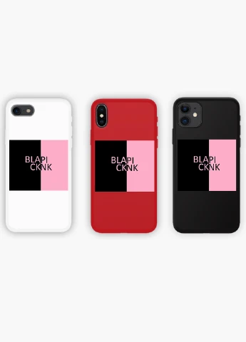 Чехол силиконовый Apple Iphone 7 plus Блэк Пинк (BlackPink) Белый (17364-1345) MobiPrint (219509470)
