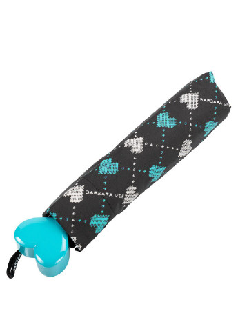 Чёрный складной зонт механический 96 см BARBARA VEE (197761487)