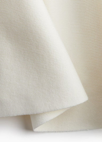 Молочная кэжуал однотонная юбка H&M а-силуэта (трапеция)