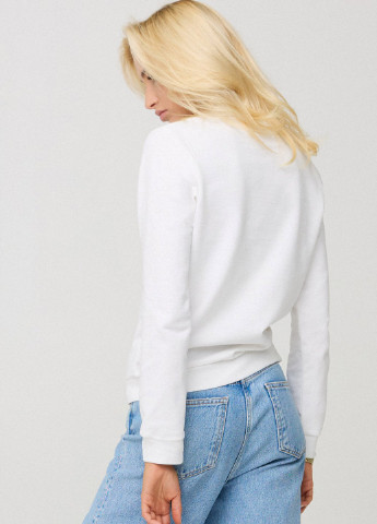 Білий світшот жіночій basic /no flis/ YAPPI (254658681)