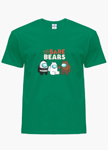 Зелена демісезонна футболка дитяча вся правда про ведмедів (we bare bears) (9224-2668) MobiPrint