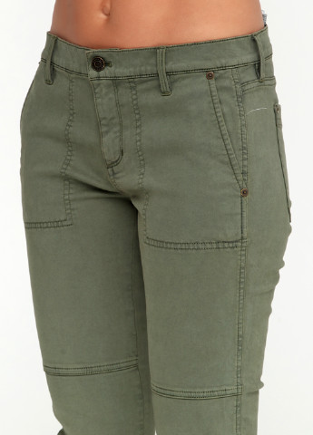 Зеленые джинсовые демисезонные зауженные брюки Banana Republic
