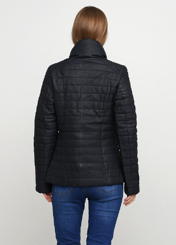 Темно-серая демисезонная куртка кожаная Giorgio di Mare
