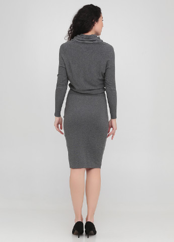 Темно-серое кэжуал платье платье-свитер Vero Moda однотонное