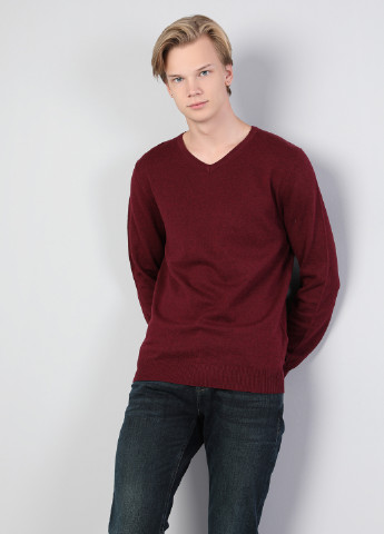 Бордовий демісезонний пуловер пуловер Colin's