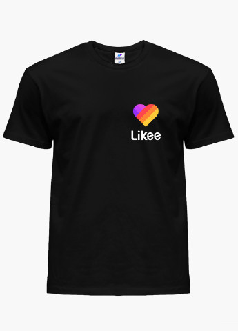 Чорна демісезонна футболка дитяча лайк (likee) (9224-1035) MobiPrint