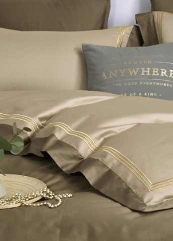 Постельное белье евро сатин 200х220 см (E007) Vie Nouvelle Embroidery (253742661)