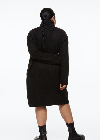Чорна кежуал сукня сукня светр H&M однотонна