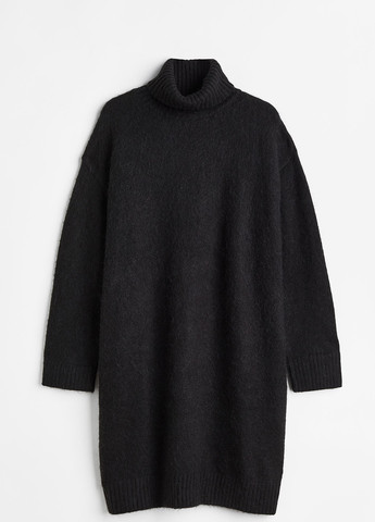 Чорна кежуал сукня сукня светр H&M однотонна
