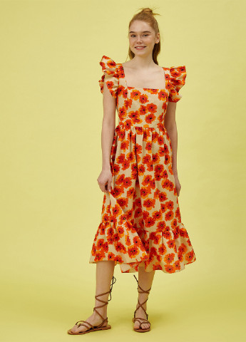 Женское летнее Платье KOTON с цветочным принтом