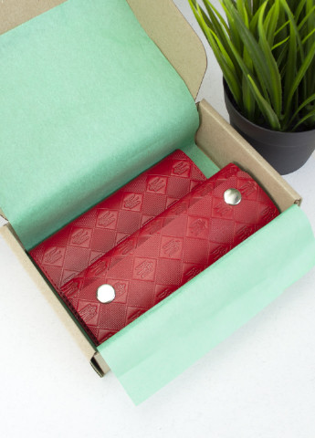 Подарочный женсикй набор №64 "Тризуб": обложка на паспорт + ключница (красный) HandyCover (254439003)