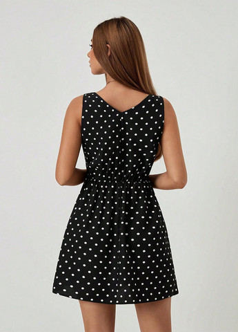 Чорно-білий кежуал сукня а-силует SHEIN в горошок