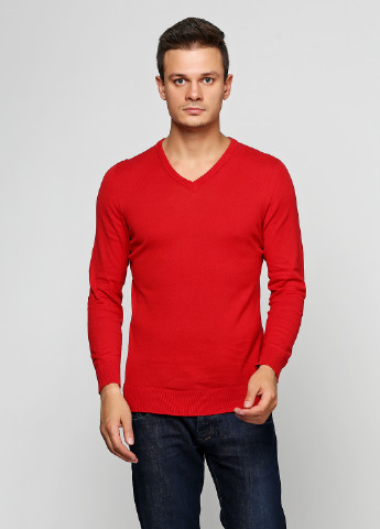 Красный демисезонный пуловер пуловер Van Cliff