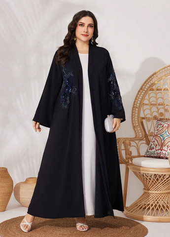 Чорна кежуал сукня SHEIN однотонна