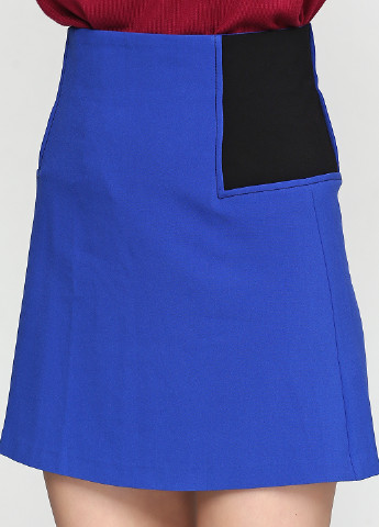 Синяя кэжуал однотонная юбка United Colors of Benetton а-силуэта (трапеция)