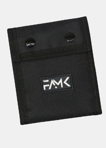 Гаманець на кнопках Tri-fold чорний Famk (254661180)