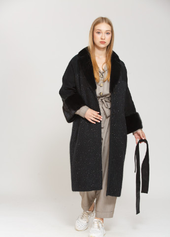 Черное демисезонное Пальто (Quarante) Черный Donna Bacconi