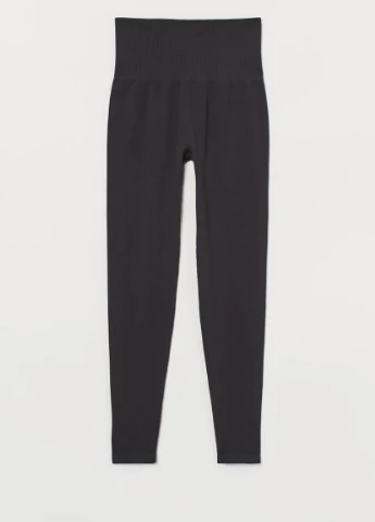 Черные летние спортивные леггинсы без швов H&M